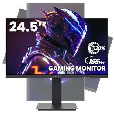 Imagem de CRUA 24.5Inch Gaming Monitor 144Hz/165Hz, FHD(1920x1080P) 100% sRGB Computer Monitor, Height/Pivot/Swivel/Tilt Adjustable Vertical Monitor, Support FreeSync, DP,HDMI, Wall Mount (75mmX