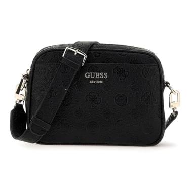 Imagem de GUESS Bolsa transversal Vikky II para câmera, Logotipo preto, One Size