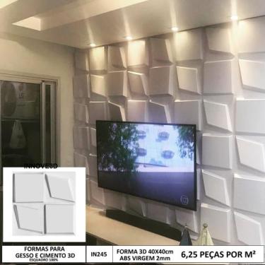 Imagem de Forma 3d Gesso Trevo 40X40cm ABS 2mm Molde Para Gesso/Cimento/Concreto
