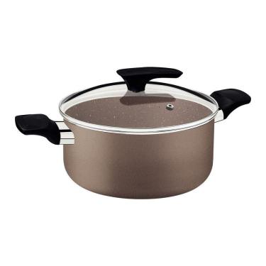 Imagem de Caçarola Tramontina Milazzo Alumínio Antiaderente Starflon Max Amêndoa 28 Cm Tramontina