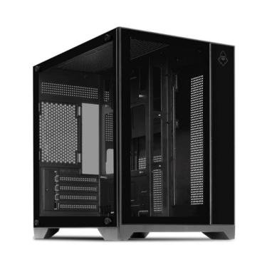Imagem de Gabinete Gamer Mancer CV100 S/Fan S/Fonte MidTower Lateral De Vidro Preto - MCR-CV100-BK