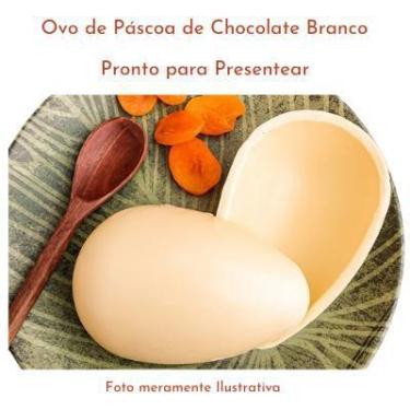 Imagem de Ovo De Páscoa Branco 340g Recheado com Bombons Sortidos - Lieben Choco