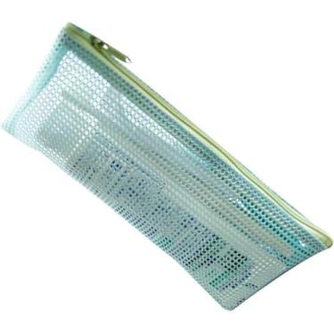 Imagem de Bolsa de cosméticos de nylon multiuso com zíper, bolsa de armazenamento reutilizável, bolsa de viagem, artigos de higiene, ferramentas de cosméticos, suporte para escova de dentes, bolso organizador para viagens, Creen, 22x10cm