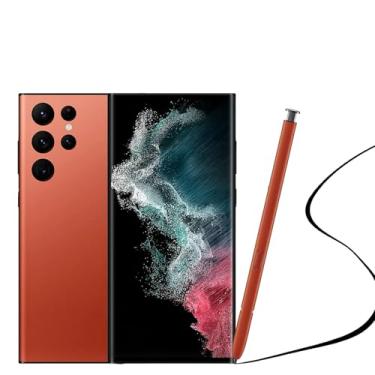 Imagem de Caneta de substituição para Galaxy S22 Ultra para Samsung Galaxy S22 Ultra 5G SM-S908, S22 Ultra S, caneta Stylus Stylus compatível com Samsung Galaxy S22 Ultra S, pontas/pontas sem Bluetooth (laranja