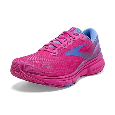 Imagem de Brooks Tênis de corrida feminino Ghost 15 Neutral, Rosa glo/azul/fúcsia, 34