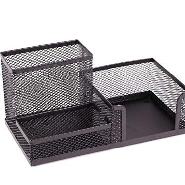 Imagem de Porta-lápis de malha de arame de metal grande para mesa, suporte de caneta para estudantes, copo de lápis para escola, caixa de armazenamento de escritório super conveniente