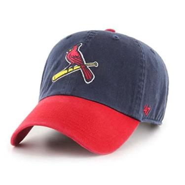 Imagem de '47 mlb Trawler Mesh Clean Up Chapéu Ajustável, Adulto One Size Fits All (St Louis Cardinals Navy Red Alternate)