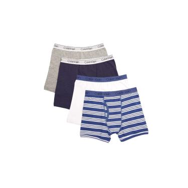 Imagem de Cueca boxer masculina Calvin Klein, pacote com 4 unidades, G-Small