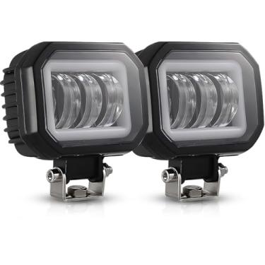 Imagem de 180W Par Farol Milha Auxiliar 6d Lente Led Angel Eyes, Carro Moto Bicicleta Holofote/Farol de Neblina/Luz de DireçãO/Luz de ProjeçãO
