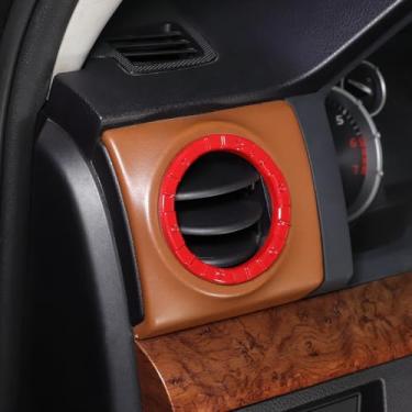 Imagem de Aunginsy Acabamento de anel de saída de ar condicionado para console central compatível com Toyota Tundra 2014-2021 Instrumento Ar Condicionado Ventilação Capa de Destaque Moldura Decorativa ABS