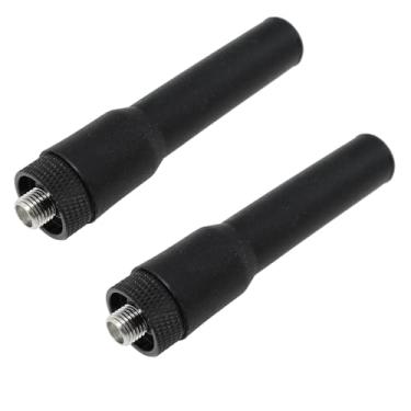 Imagem de Maxmoral Antena de rádio amador de banda dupla VHF UHF 136-174MHz 400-470MHz Walkie Talkie elétrico 2,5 polegadas Mini Flex Whip SMA Antenas fêmeas