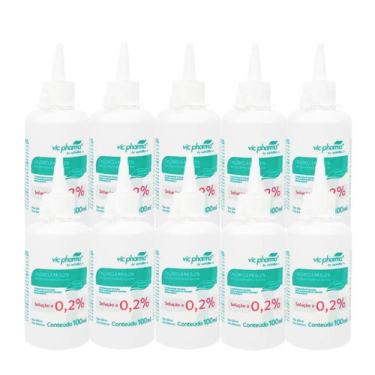 Imagem de Kit com 10 frascos Clorexidina 0,2% Chlorclear Aquosa 100 mL - Vic Pha