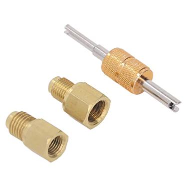 Imagem de Peças de Ar Condicionado Adaptador de Tanque de Refrigerante Bomba de Vácuo Hvac 1/2 a 1/4 Sae 1/4 Sae a 1/2 Acessórios para Adaptador de Tanque de Refrigerante Mini Adaptador