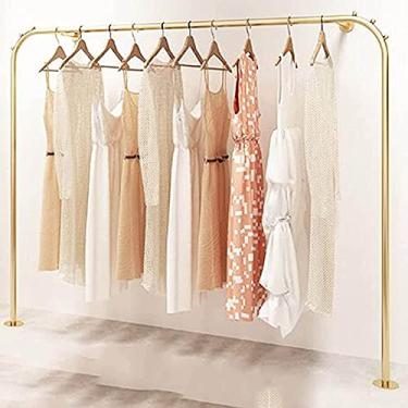 Imagem de CUTPOIY Trilho de roupas criativo montado na parede, 30 cm de profundidade, design industrial de loft, suporte de exibição de roupas, para lojas de roupas masculinas e femininas