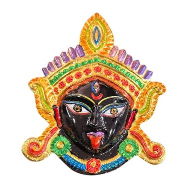Imagem de Generic Máscara facial Maa Kali Face Mahakali para proteção tantra 20 x 15 cm Máscara facial Kali Maa Nazar Battu para pendurar na parede para olho ruim para casa, loja, escritório
