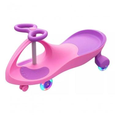 Imagem de Carrinho Triciclo Super Car 100kg Infantil Rolimã 360° Rosa E Roxo