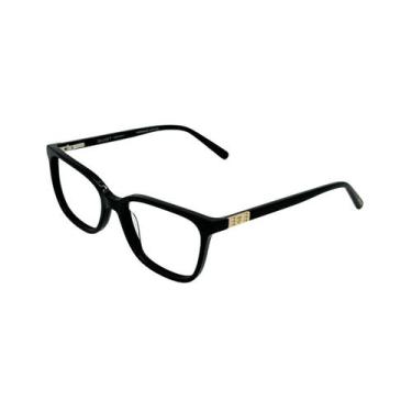 Imagem de Armação De Óculos Bulget Bg6434 A01 Preto Brilho -, Preto, 54