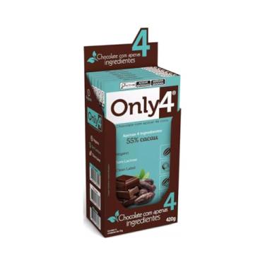 Imagem de Kit com 6 Tabletes de Chocolate 55% Cacau de 70g cada - Only4