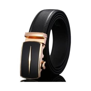 Imagem de Cinto Masculino de Couro Genuíno - Fivela Automática, Luxo Casual, Alt