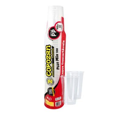 Imagem de Copo Descartável Liso 330Ml Plástico Pp Atóxico Drinks Bares Festas Be