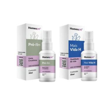Imagem de Kit Pro Rim + Mais Vida H Terapia Gatos Cães Homeopet 30ml - Real H