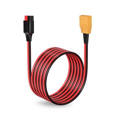 Imagem de ELFCULB Adaptador XT90 para Anderson, 10AWG XT90 macho para cabo conector Anderson para bateria RC estação de energia solar portátil e painel solar (1,8 m)
