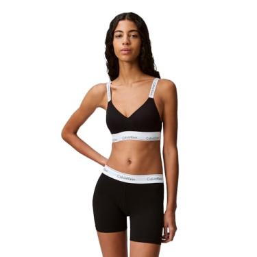 Imagem de Calvin Klein Sutiã feminino moderno de algodão levemente forrado, Preto, P