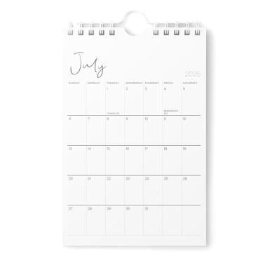 Imagem de Karto Mini calendário de parede 2025-2026 - vertical 15 x 23 cm de julho de 2025 a dezembro de 2026 - pequeno, versátil e fácil de planejar com o calendário mensal de mesa estética - Cursivo