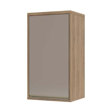 Imagem de Armário Aéreo 40 Cm 1 Porta De Abrir 1 Prateleira Mel Luciane Móveis Vanilla Com Graff