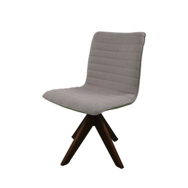 Imagem de Cadeira De Jantar Giratória Imbuia Cinza Claro