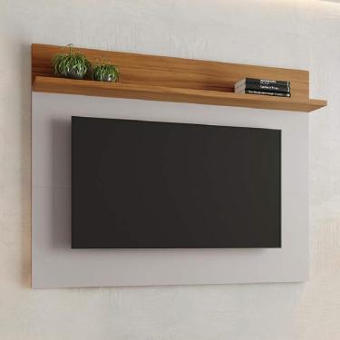 Imagem de Painel Para Tv Smart Até 50 Polegadas Nt 1185 Notável Off White / Freijó Trend 1,35m Preto