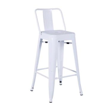 Imagem de Banqueta Berlim Alta Com Encosto - Branco