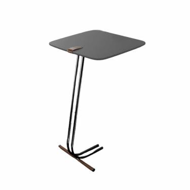 Imagem de Mesa De Apoio Bandeja Concreto Base Preta