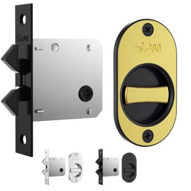 Imagem de Fechadura Stam 1006S WC para porta de correr embutir com puxador de de