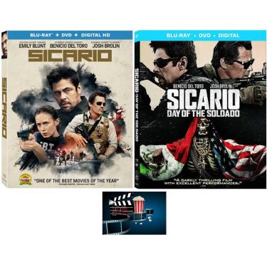 Imagem de Generic Sicario One 1 & Two 2 Day Of The Salado Blu Ray + Dvd Com Sessão Dupla, Inclui Impressão Brilhante E Cartão De Arte Do Filme