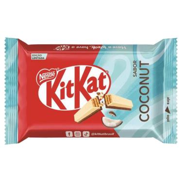 Imagem de Wafer Coconut Kitkat Chocolate Branco com Coco e Chocolate ao Leite 41,5g Nestlé