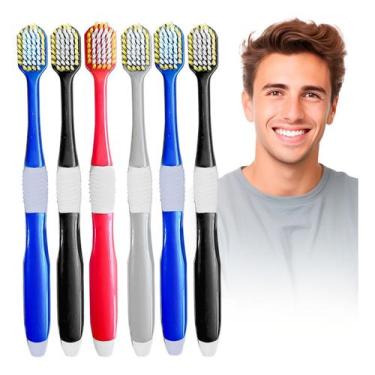 Imagem de Kit 6 Escovas De Dente Revolution Pro Cerda Macia Adulto - Sunny