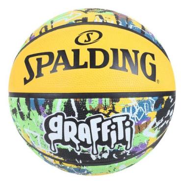Imagem de Bola de Basquete Spalding Graffiti, Amarelo, Verde, Único