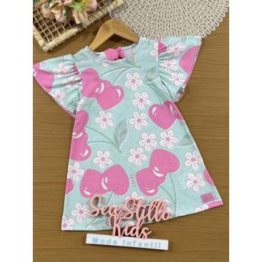Imagem de Vestido Infantil Cinti Verde Floral, 12, Verde