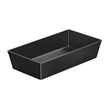 Imagem de Travessa Retangular 3l Preta Grande Servir a Mesa Bandeja Salada Sobremesa Risoto Petisco Coza