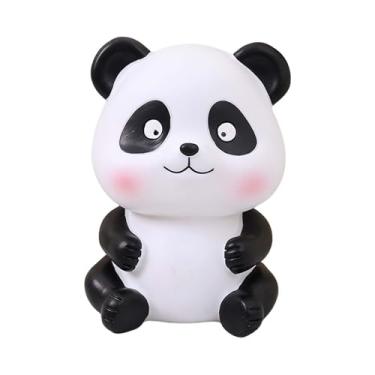 Imagem de IEUDNS Estátua de panda, cofrinho, adorável, desenho animado, decorativo, caixa de moedas, panda, pote de economia de dinheiro, presente de aniversário para, Sorriso
