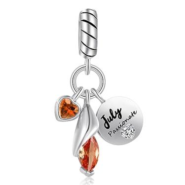 Imagem de QeenseKc Pingente de aniversário de 12 lágrimas com pedra do mês de nascimento para presente de pulseira Pandora para ela, Base