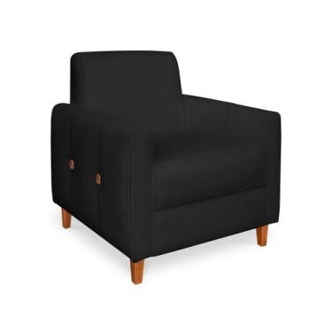 Imagem de Poltrona Aurora Veludo Preto - Lucadi Home