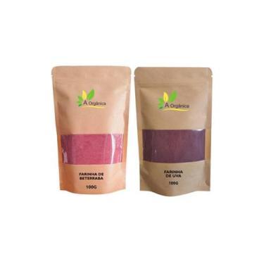 Imagem de Farinha de Beterraba 100g Mais Farinha de Uva 100g Energia - A Organic