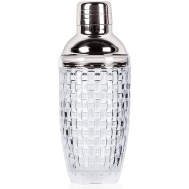 Imagem de FayuuGem Coqueteleira - Coqueteleira de vidro de 368 g, coqueteleira transparente para bares e coquetéis de uísque - (prata)