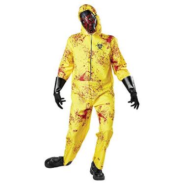 Imagem de Fantasia de cosplay Seasons adulto zumbi Hazmat (GG) (40-42)) Amarelo