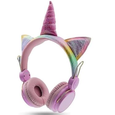 Imagem de Fone De Ouvido Sem Fio Bluetooth Unicórnio Para Crianças