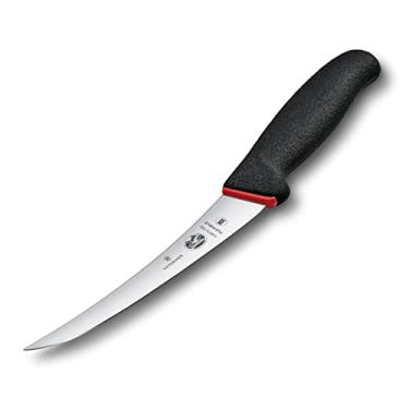 Imagem de Victorinox Barbatanas de cozinha, curvadas de 15 cm, lâmina estreita flexível, alça dupla preta, pequena, Mutli