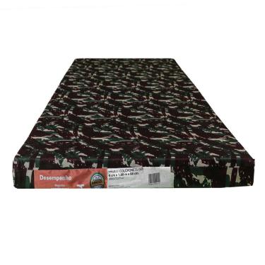 Imagem de Colchonete Acampamento Camping Colchão Retiro Portátil Solteiro Espuma D20 4x88x188cm