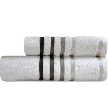 Imagem de Jogo de toalhas Banhão Gigante e Rosto Karsten Lumina 2 Peças Fio Penteado